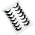 thumbnail image 4 of Changmaius  False Eyelashes Fluffy Cat Eye Look 8D Crossed Wispy Natural Faux Mink Lashes Fake Eyelashes 7 Pairs Pack, 4 of 9