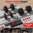 thumbnail image 3 of Set de mancuernas ajustables Cvonte de 20 kg 5 en 1 para fitness, 3 of 8