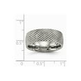 thumbnail image 6 of Grey Titanium Ring Band Wedding Polished Textured, 6 of 6