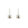 thumbnail image 4 of 14K Solid Gold Lever Back Stud Earrings for Women | 1.06 cttw Round Cut Simulated Champagne Diamond | White Gold, 4 of 5