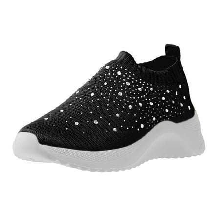 

Youmylove Women Sneakers Sneaker Ladies Casual Sport Shoes Mesh Running Shoes Rhinestone Decor Slip On Running Shoes Zapatos De Mujer Shoes