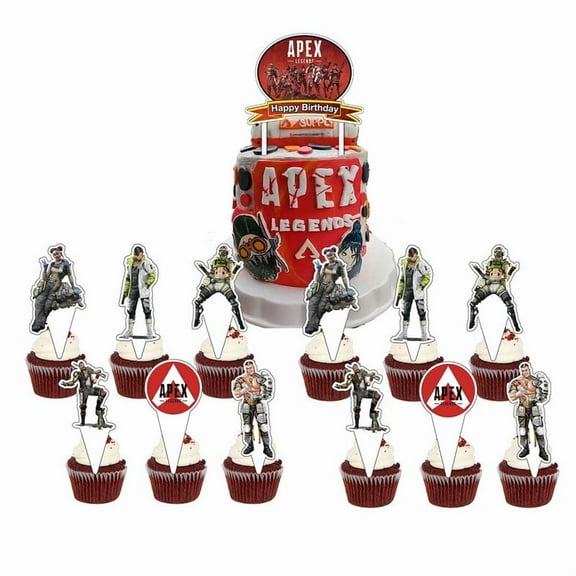 Apex Cupcake Set Cake Topper Party Supplies Decoration Birthday Decor Kit