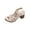 Khaki, variant on Womens Sandals Dressy Oofos On Sale Women's Fashion Casual Spring And Summer Beach Versatile Solid Color Fish Mouth One-Line Buckle Thick Heel High Heel Sandals Brown