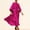 Hot Pink, variant on SwiftWear Women's Satin Batwing Sleeve Dress Detachable Crystal Buckle Belt, Elegant Loose Fit Dresses for Work & Party​, Red