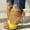Yellow, variant on EQWLJWE Women Comfy Open Toe Summer Sandal Ankle Strap Kitten Mid Heels Shoes Patent Leather
