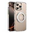 thumbnail image 2 of Compatible with iPhone 13 Pro Max Case Clear【Compatible with Mag-safe】【Built in 360° Rotatable Ring Kickstand】 Magnetic Stand Slim Shockproof Anti-fall Protection Rugged Phone Case,Silver, 2 of 13