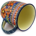 thumbnail image 2 of Blue Rose Polish Pottery Jungle Flower Plain Coffee Mug, 2 of 6
