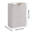 thumbnail image 3 of Large Capacity Linen Laundry Hamper with Wooden Handles Foldable Waterproof Storage Basket for Clothes Blankets, 3 of 6