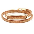 thumbnail image 2 of Brazalete de cuero único y elegante Sonducket marrón cosido a mano, 2 of 6