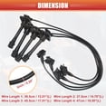 thumbnail image 3 of Cables de Bujía de Encendido de Coche 5mm Ajuste?para Toyota Celica 4 Cil 1.8L 1994-1998 No.9091922327 - Paquete de 4, 3 of 7