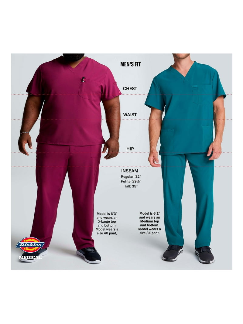 Dickies Advance Medical Scrubs Top for Men V-Neck 3 Pocket DK695