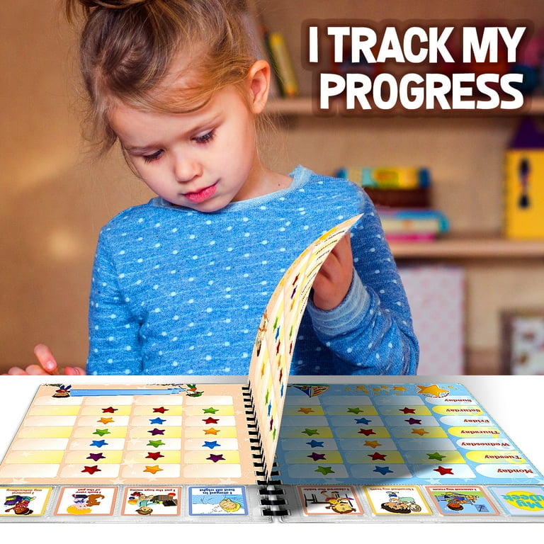 Visual Schedule Daily Routine Chore List Book - Reward &amp; Behavior 