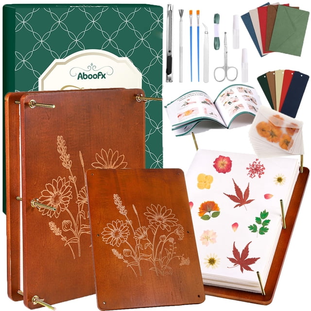 Kit de prensado de flores Aboofx, 6 capas, madera, 40 x 30 cm, para manualidades