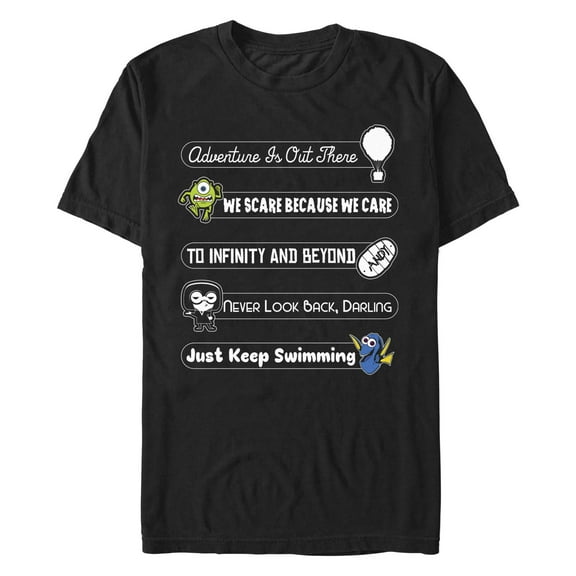 Men's Pixar Character Iconic Phrases  Graphic T-Shirt