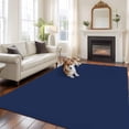 thumbnail image 3 of Navy Blue Large Area Rugs for Bedroom Living Room, Soft Non Slip Carpet Bedside Rug, Modern Pure Navy Blue Rectangular Floor Cover Kitchen Accent Rug 5'x8' for Dining Room/Office, 3 of 9