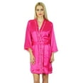 thumbnail image 1 of Bimba Women Short Satin Robe Getting Ready Bride Bridesmaid Robes Coverup Gift, 1 of 9