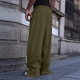thumbnail image 4 of YueHuiYing Men's Baggy Sweatpants Fashion Wide Leg Casual Sweat Pants Drawstring Stretch Joggers with Pockets, 4 of 7