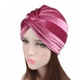 thumbnail image 6 of Dress Choice Women's Stretch Velvet Turbans Head Beanie Cover Twisted Pleated Headwrap Chemo Hair Cover Beanie Hats for Women Girls, 6 of 8