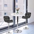 Bar Stools PU Leather Seat with Chrome Base Swivel Dining Chair