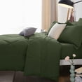 thumbnail image 4 of Juego de edredón CozyLux Queen, verde oliva, 7 piezas, todas las estaciones, 4 of 8