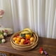 thumbnail image 1 of Cesta de frutas de paja tejida de ratán, bandeja de frutas, bandeja de té, caja de almacenamiento con asa redonda para picnic, 1 of 5