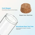 thumbnail image 3 of Uxcell 90ml Test Tubes, 12pcs 6.69x1.18 Glass Clear Flat Bottom Test Tube Containers with Cork Stopper, 3 of 6