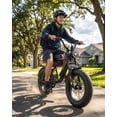 thumbnail image 5 of Actbest Blaze Retro Electric Bike for Adults, 16"x4.0 Fat Tire Vintage E‑Bicycle, 500W Hub Motor 28MPH（Peak 1500W）, 48V 13Ah Removable Battery, Dual Shock Absorption,Black & Red, 5 of 7