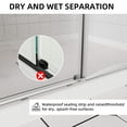 thumbnail image 6 of Frameless Shower Door, 56-60" W x 74" H Single Sliding Glass Door, 5/16" Clear Tempered Glass With Nano-coating, Magnetic closure, Chrome, ACE, 6 of 9