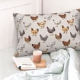 thumbnail image 3 of Goofa Various Chicken Print Plush Throw Pillow Case, Soft Velvet with Hidden Zipper, Decorative Cushion Cover for Sofa, Bed, Car, and Home Décor-16"x24", 3 of 5