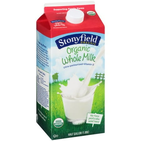Stonyfield Organic Whole Milk, 0.5 gal