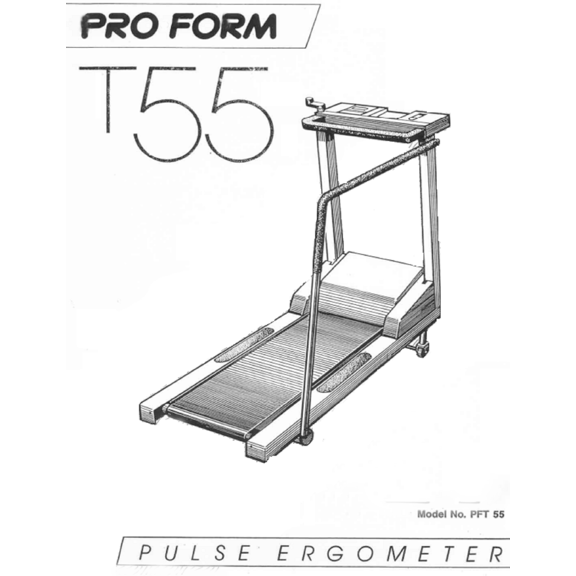 Owner Manual 046080 Works W ProForm T55 - PFT550 Treadmill