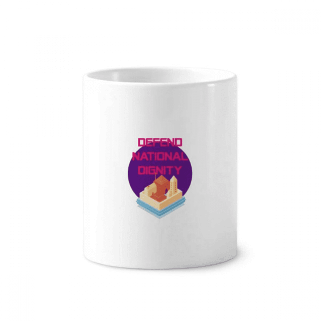 Jianjun valientes guardias Home Cepillo de dientes titular de la pluma Mug de ceramica blanca taza 350ml