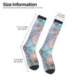 thumbnail image 2 of Daiia Sports Socks Pastel Abstract Fluid Art Printed Novelty Crew Socks for Men Women Knee High Socks Cotton Socks Soft & Breathable Support Unisex Socks, 2 of 9
