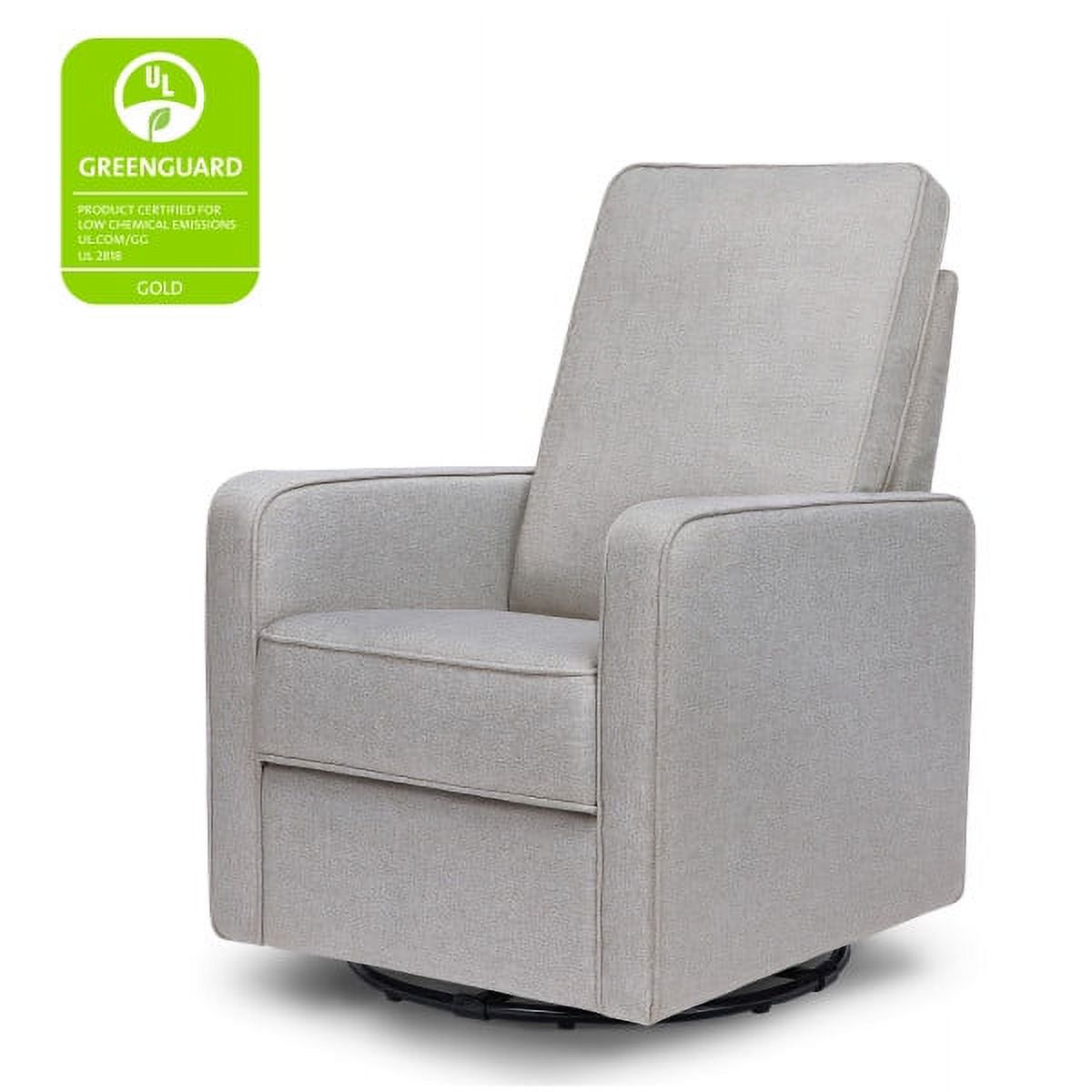 DaVinci Casey Pillowback Swivel Glider Chair in Misty Gray - image 2 of 7
