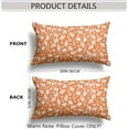 thumbnail image 2 of Vintage Flower Pillow Covers 12x20 Set of 2 Rustic Cute Small Floral Orange Cream Decorative Throw Pillows Outdoor Pillowcase Farmhouse Velvet Cushion Case Decor for Home Sofa Couch Bed, 2 of 6