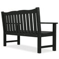 thumbnail image 4 of Stoog Two Person Outdoor Garden Bench with Armrest, Loveseat Porch Chair with 800 lbs Capacity, HIPS All-Weather for Patio Porch Backyard Park, Black, 4 of 11