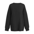 thumbnail image 6 of Women's V-Neck Sweatshirt with Pockets, Womens V Neck Sweatshirts No Hood Lightweight Casual Soft Fashion Black XL, 6 of 7