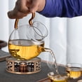 thumbnail image 4 of ACBSUSU Teapot Candle Warmer, Tea Light Heater, Teapot Heating Base with Candle Holder (C-Bronze), 4 of 8