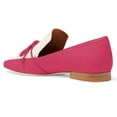 thumbnail image 4 of YDN Women Comfortable Bowknot Round Closed Toe Flats Loafers Slip on Stacked Low Heel Pumps Casual Office Lady Shoes Size 9 Fuchsia, 4 of 5