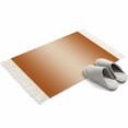 thumbnail image 4 of Burnt Orange Ombre Bathroom Rug 2'x3', Modern Gradient Abstract Art Low Profile Front Entryway Rug with Tassels, Woven Cotton Washable Kitchen Mat Carpet for Foyer Bedroom Back Door Decor, 4 of 9