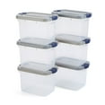 thumbnail image 1 of Rubbermaid 6 Pack Conteneurs de Rangement Roughneck Transparents, Empilables, 19 Litres, 1 of 12