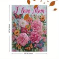 thumbnail image 3 of Qisvanset I Love MOM Floral Butterfly Canvas Print 15.75x11.81 Inches, 3 of 8