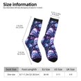 thumbnail image 2 of KLL Blue Skull Crystal Print Cool Socks Men's Women's Crew Socks Funny Crazy Novelty Stockings, 2 of 6