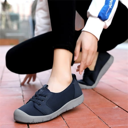 

Women s Casual Slip-On Flat，Round Closed Toe Walking Running Flats Shoes for Mom