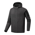 thumbnail image 2 of Txeol Mens Fleece Lined Hooded Jacket Lightweight Warm Winter Outdoor Jackets Casual Sports Outerwear with Pockets,Black,XXXL, 2 of 10