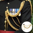 thumbnail image 5 of Golden Aiguillettes Cord Army Shoulder Aiguillette Wire Cord Traditional Multi Strand Shoulder Badge Cord with 1 Cone Charm for DIY Unifor DIY m Cosplay Costume DIY Clothes Decoration, 5 of 9