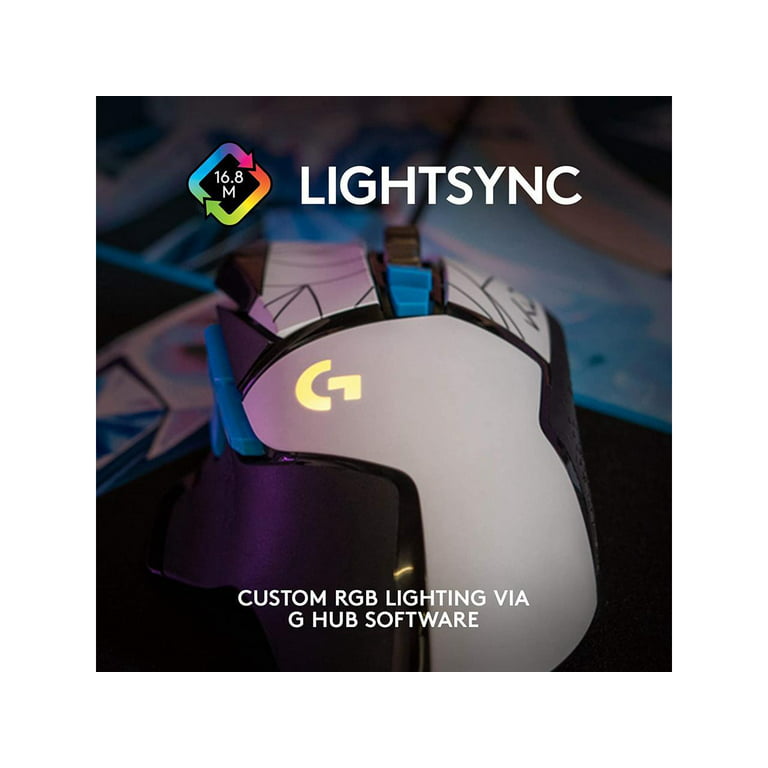 Logitech G502 Hero K/DA High Performance Gaming Mouse - Hero 25K Sensor,  16.8 Million Color LIGHTSYNC RGB, 11 Programmable Buttons, On-Board Memory  - Official League of Legends KDA Gaming Gear : Video Games 