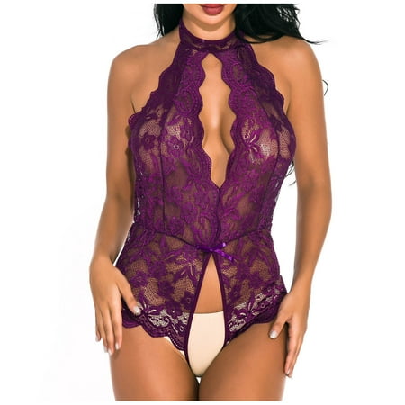 

Simplmasygenix Women s Lingerie Lace Sexy Clearance Women Elegant Fashion Sexy Lingerie Lace Gauze Underwear Siamese Bodysuit
