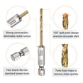 thumbnail image 4 of Uxcell 10 Pieces Drill Bit 3/32" Gold Titanium M2 HSS Twist Drill Bit with 1/4" Hex Shank, 4 of 7