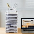 thumbnail image 2 of Cipaher 7-Tier Office Desktop Organizer White Paper File Rack, 2 of 3